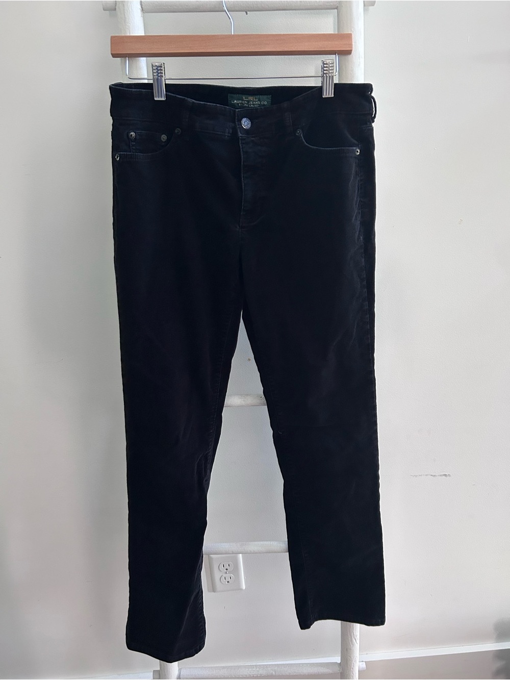 Classic Ralph Lauren Straight Leg Black Corduroys